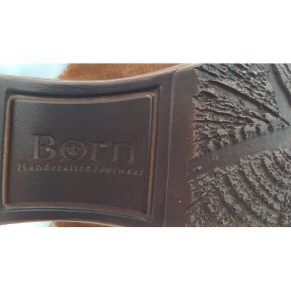Born Basics Teayo Rust Slip On Suede Sandals Womens Size 8 Great Condition - Picture 9 of 16
